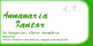 annamaria kantor business card