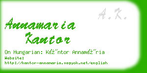 annamaria kantor business card